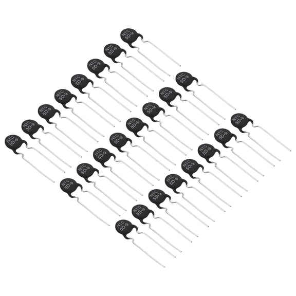 Uxcell NTC Thermistors Resistors, 24Pcs 5 Ohm NTC5D-9 High Sensitivity Inrush Current Limiter Negative Temperature Coefficient Thermistor Temperature Sensor for Measuring Temperature