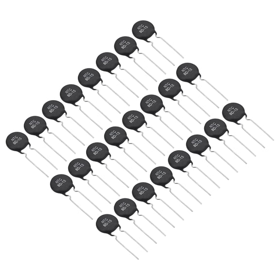 Uxcell NTC Thermistors Resistors, 24Pcs 8 Ohm NTC8D-15 High Sensitivity Inrush Current Limiter Negative Temperature Coefficient Thermistor Temperature Sensor for Measuring Temperature