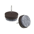 thumbnail image 1 of Uxcell Nail On Furniture Felt Pads Chair Table Leg Protector 22mm Dia Brown 36 Pack, 1 of 5