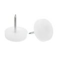 thumbnail image 1 of Uxcell Nail on Furniture Glides, 100 Pack 17.5mm Plastic Furniture Feet Sliders, White, 1 of 5