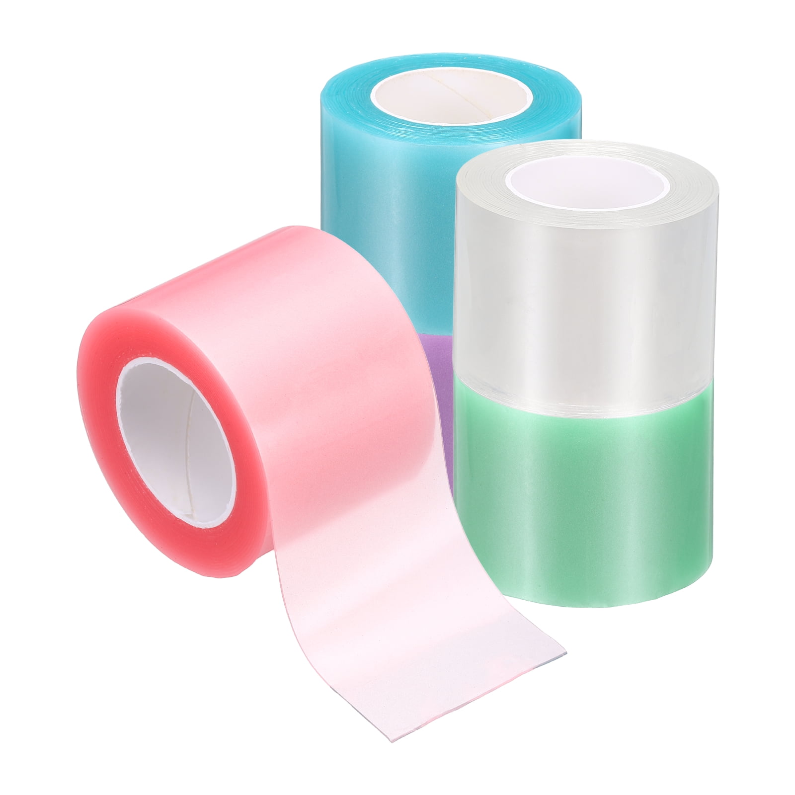 Uxcell Nano Tape 2 x 118 Inch, 5 Pcs Double Sided Nano Bubble Tape, Adhesive DIY Arts Crafts Ball Maker, Pink/Blue/Purple/Green/Transparent