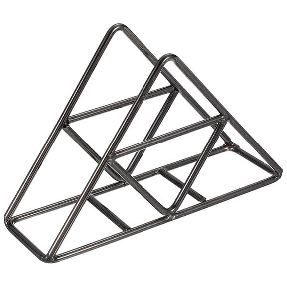 Uxcell Napkin Holder, Metal Napkin Dispenser Triangle Hollow Tissue Paper Dispenser Free Standing for Kitchen, Restaurant, Coffee Shop, Dining Room, Table Decor, Black