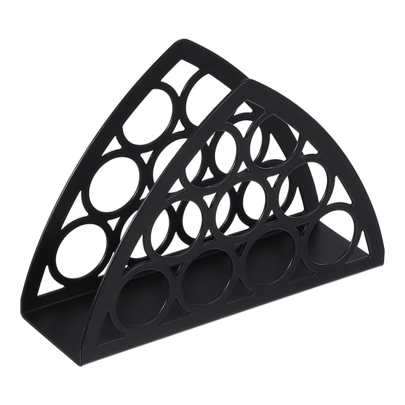 Uxcell Napkin Holder, Metal Napkin Dispenser Triangle Tissue Paper Dispenser Free Standing for Kitchen, Restaurant, Coffee Shop, Dining Room, Table Decor, Black