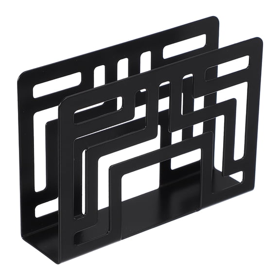 Uxcell Napkin Holder, Stainless Steel Napkin Dispenser Lattice Tissue Paper Dispenser Free Standing for Kitchen, Restaurant, Coffee Shop, Dining Room, Table Decor, Black