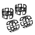 thumbnail image 1 of Uxcell Napkin Rings, 4 Pack 43mm Inner Diameter Alloy Napkin Buckles, Black, 1 of 5