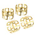thumbnail image 1 of Uxcell Napkin Rings, 4 Pack 43mm Inner Diameter Alloy Napkin Buckles, Gold Tone, 1 of 5