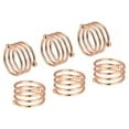 thumbnail image 1 of Uxcell Metal Napkin Rings 6Pcs Spiral Napkin Ring Holder Buckle for Dining Table Rose Gold, 1 of 5