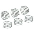 thumbnail image 1 of Uxcell Metal Napkin Rings 6Pcs Spiral Napkin Ring Holder Buckle for Dining Table Silver Tone, 1 of 5
