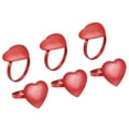 thumbnail image 1 of Uxcell Napkin Rings, 6 Pack 40mm Inner Diameter Alloy Heart Shape Napkin Buckles, Red, 1 of 5