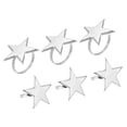 thumbnail image 1 of Uxcell Napkin Rings, 6 Pack 40mm Inner Diameter Alloy Star Napkin Buckles, Silver Tone, 1 of 5