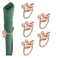 thumbnail image 1 of Uxcell Napkin Rings Holder, Leaf Napkin Holder Ring Dining Table Decor Rose Gold, 1 of 5