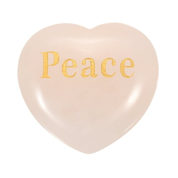 Uxcell Natural Heart Shaped Crystal Stone, 1.2" Love Worry Stone with Inspirational Words, Pocket Rock Anxiety Crystals for Women Stress Gifts Meditation, Pink(Kindness)