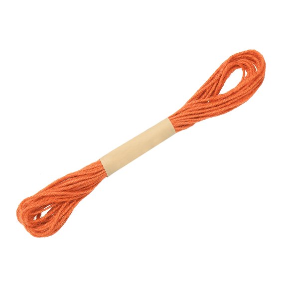 Uxcell Natural Jute Twine String, 0.08 Inch x 33 ft Jute Rope Thread String Rope for Crafts Home Decor, Orange