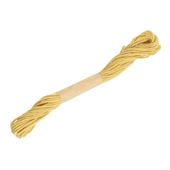 Uxcell Natural Jute Twine String, 0.08 Inch x 33 ft Jute Rope Thread String Rope for Crafts Home Decor, Yellow