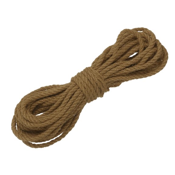Uxcell Natural Jute Twine String, 0.2 Inch x 33 ft Jute Rope Thread String Rope for Crafts Home Decor, Brown