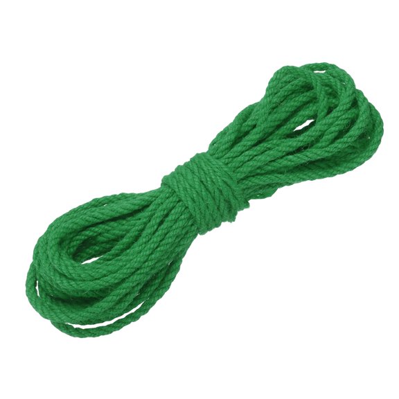 Uxcell Natural Jute Twine String, 0.2 Inch x 33 ft Jute Rope Thread String Rope for Crafts Home Decor, Emerald Green