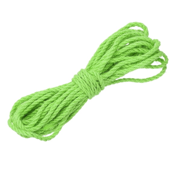 Uxcell Natural Jute Twine String, 0.2 Inch x 33 ft Jute Rope Thread String Rope for Crafts Home Decor, Fruit Green