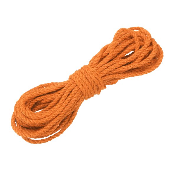 Uxcell Natural Jute Twine String, 0.2 Inch x 33 ft Jute Rope Thread String Rope for Crafts Home Decor, Orange