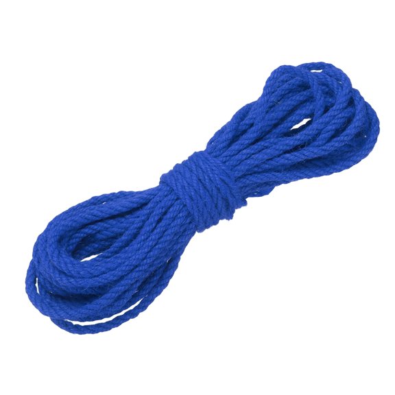 Uxcell Natural Jute Twine String, 0.2 Inch x 33 ft Jute Rope Thread String Rope for Crafts Home Decor, Sapphire Blue