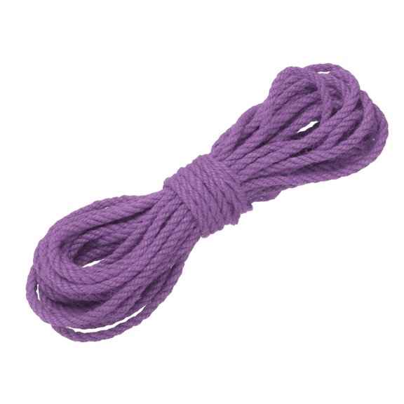 Uxcell Natural Jute Twine String, 0.2 Inch x 33 ft Jute Rope Thread String Rope for Home Decor Crafts, Light Purple