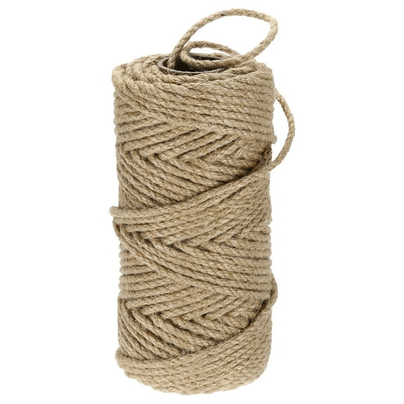 Uxcell Natural Jute Twine String 164ft x 5mm Long Strong Twine Rope for Arts Crafts Ribbon Gift Wrapping Packing, Yellow