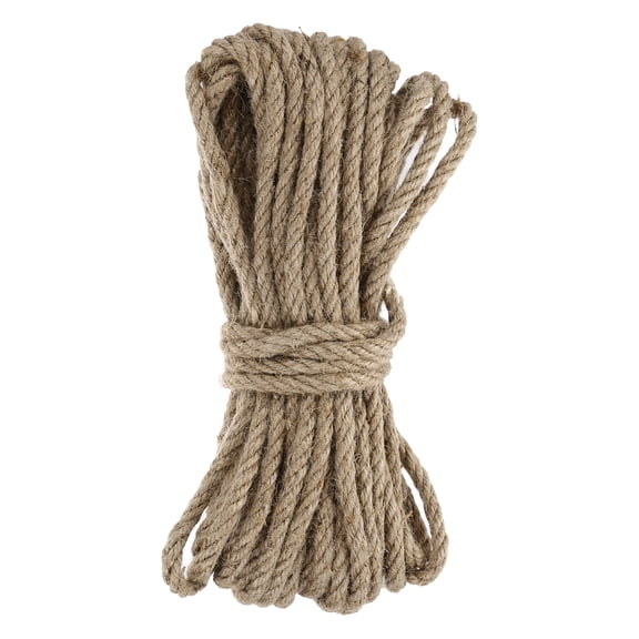 Uxcell Natural Jute Twine String 49ft x 8mm Long Strong Twine Rope for Arts Crafts Ribbon Gift Wrapping Packing, Yellow