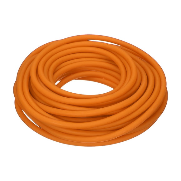 Uxcell Natural Latex Rubber Band, 32.8 ft Slingshots Replacement Bands 0.24"x0.12"(ODxID) Heavy Pull Tube Elastic Rubber Bands for Hunting Shooting Games (Orange)