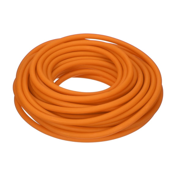 Uxcell Natural Latex Rubber Band, 32.8 ft Slingshots Replacement Bands 0.24"x0.12"(ODxID) Heavy Pull Tube Elastic Rubber Bands for Hunting Shooting Games (Orange)