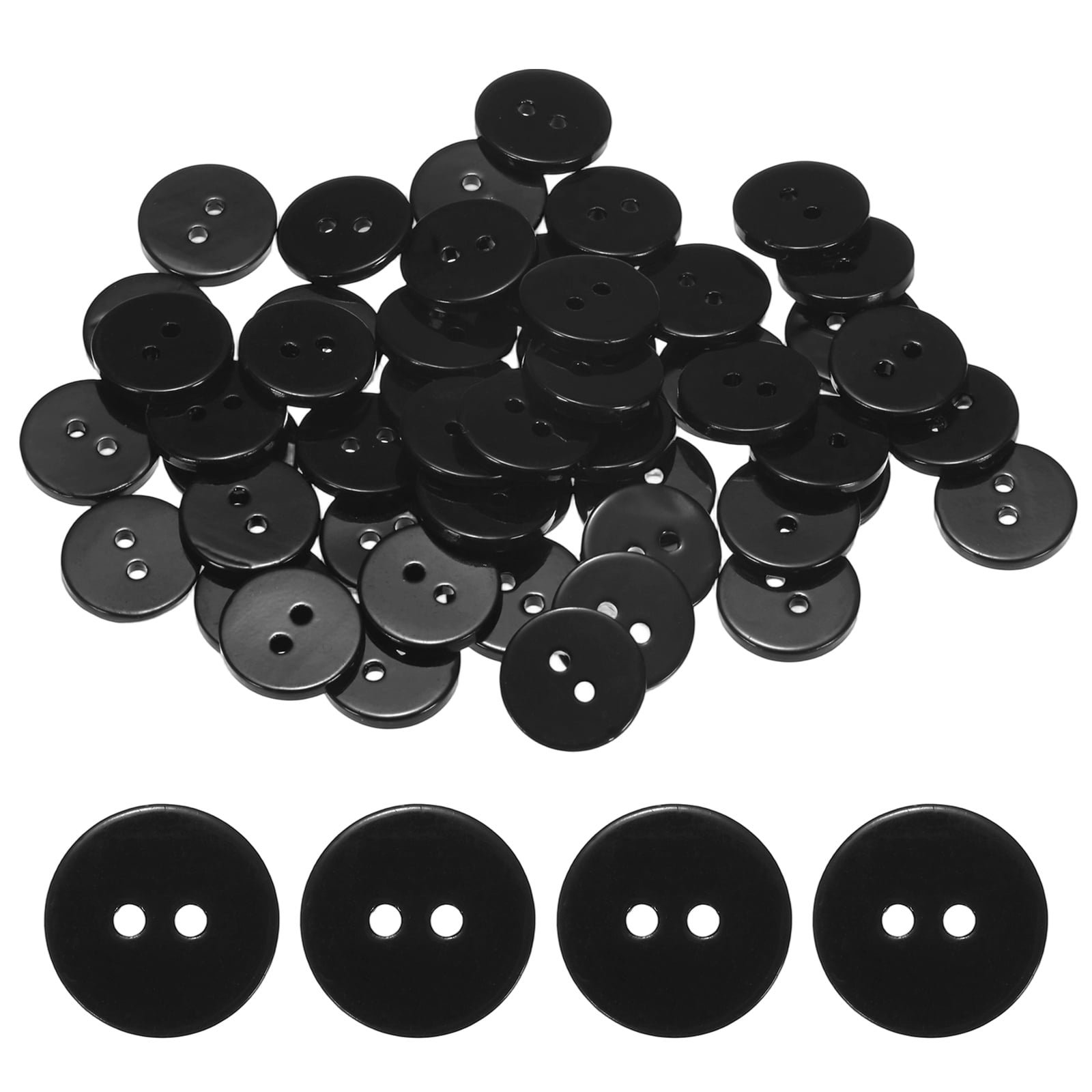 Uxcell Natural Shell Buttons [50pcs] - 15mm 2 Hole Mother of Pearl ...