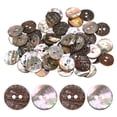 thumbnail image 1 of Uxcell Natural Shell Buttons [50pcs] - 15mm 2 Hole Mother of Pearl Sewing Craft Buttons for Shirt Sewing & DIY Crafts Decoration - [Golden Yellow], 1 of 6