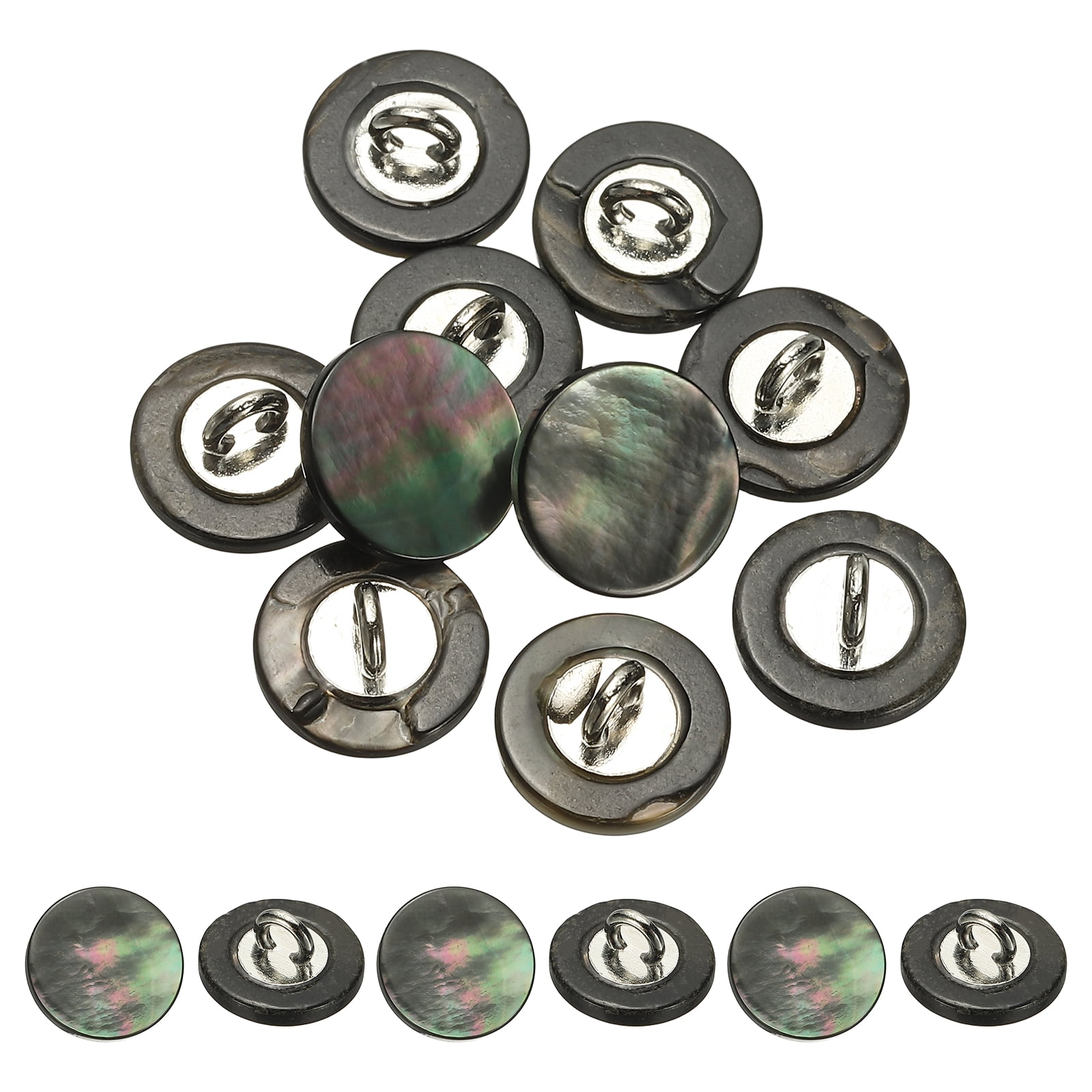Uxcell Natural Shell Sewing Buttons, Mother of Pearl Shell Round Sewing ...
