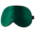 thumbnail image 1 of Uxcell Natural Silk Sleep Mask Adjustable Soft Eye Mask Cooling Blackout Eye Cover with Elastic Straps Dark Green, 1 of 6