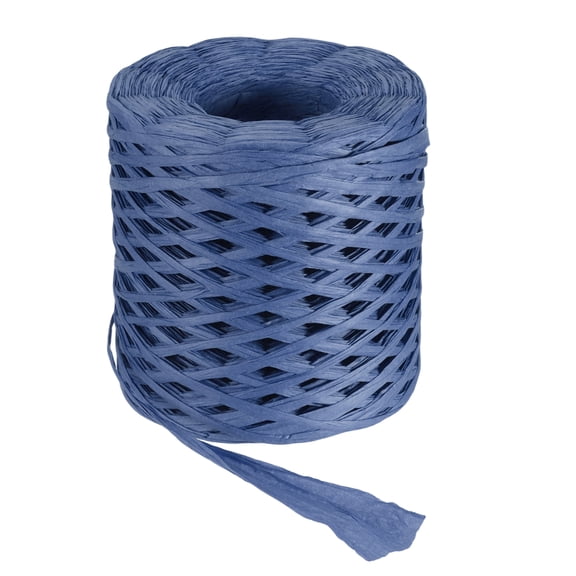 Uxcell Navy Blue Raffia Ribbon, 219 Yard Natural Raffia Paper String 4mm Wide Packing Paper Twine Rope for Gift Wrapping DIY Crafts Crocheting Knitting Holiday Decoration
