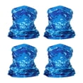thumbnail image 1 of Uxcell Neck Gaiter, 4 Pack Breathable Cooling Face Cover Scarf for Cycling Running, Camo Blue, 1 of 6