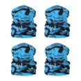 thumbnail image 1 of Uxcell Neck Gaiter, 4 Pack Breathable Cooling Face Cover Scarf for Cycling Running, Camo Dark Blue, 1 of 6