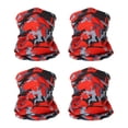 thumbnail image 1 of Uxcell Neck Gaiter, 4 Pack Breathable Cooling Face Cover Scarf for Cycling Running, Camo Red, 1 of 6