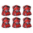 thumbnail image 1 of Uxcell Neck Gaiter, 6 Pack Breathable Cooling Face Cover Scarf for Cycling Running, Camo Red, 1 of 6