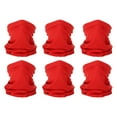 thumbnail image 1 of Uxcell Neck Gaiter, 6 Pack Breathable Cooling Face Cover Scarf for Cycling Running, Red, 1 of 6