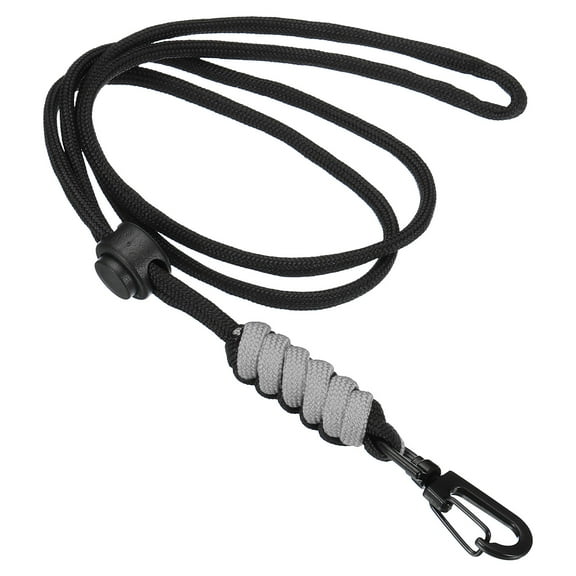 Uxcell Neck Lanyard Badge Lanyards Adjustable Long Strap Card Holder Keychains Grey
