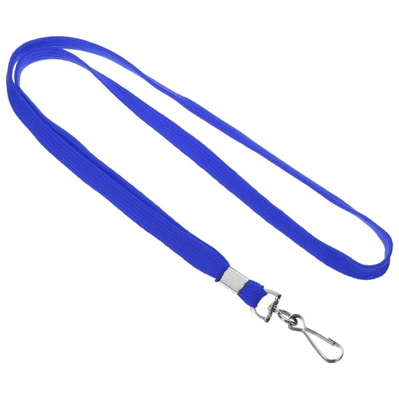 Uxcell Neck Lanyards, Flat Lanyard Swivel Hook Badge Holder Name Tag ID Card Blue 25 Pack