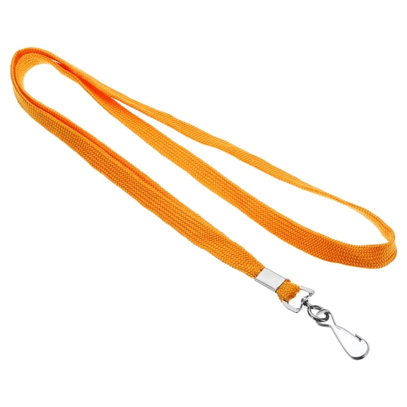 Uxcell Neck Lanyards, Flat Lanyard Swivel Hook Badge Holder Name Tag ID Card Orange 25 Pack