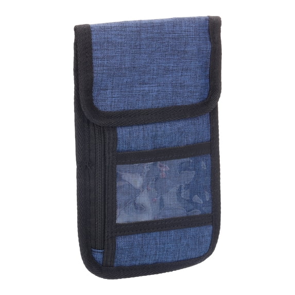 Uxcell Neck Wallet Travel Pouch, RFID Blocking Waterproof Travel Organizer Pouch, Blue