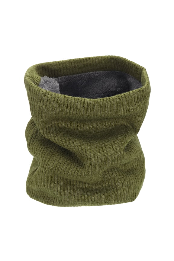 Neck Warmer Gaiter, Double-Layer Winter Ski Face Mask Scarf Thermal Stretch Thick Windproof Scarves- Fitting for (Men Women/Cold Weather/Skiing/Snow Boarding/Running) Arm Green