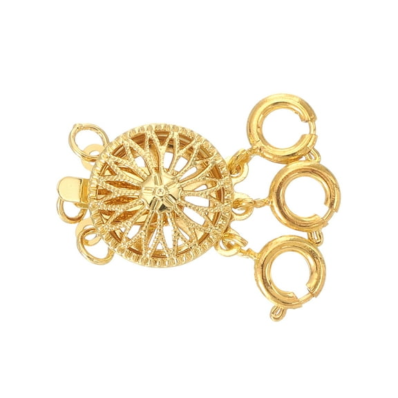 Uxcell Necklace Layering Clasp 3 Stands Slide Jewelry Lock Clasp Converter, Gold
