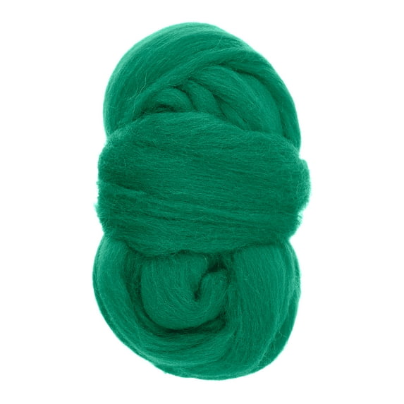 Uxcell Needle Felting Wool, 1.76oz Natural Fibre Wool Roving Yarn Wool Felting Supplies for DIY, Green