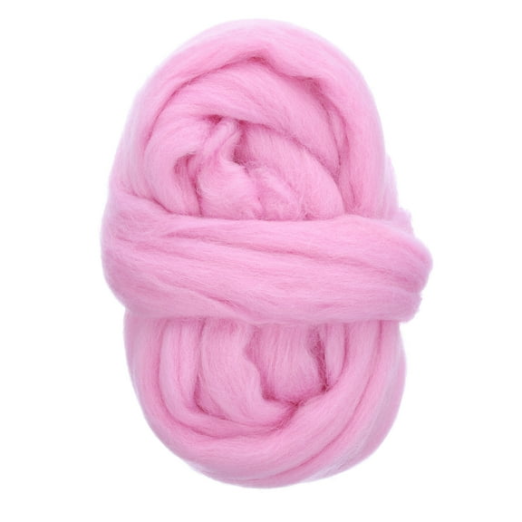 Uxcell Needle Felting Wool, 1.76oz Natural Fibre Wool Roving Yarn Wool Felting Supplies for DIY, Pink