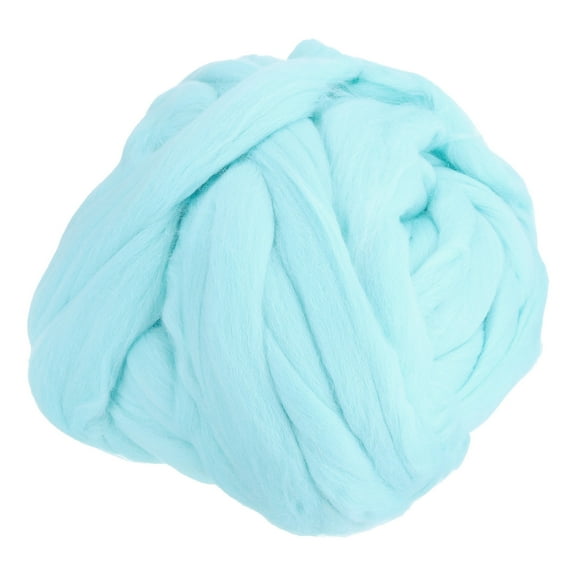 Uxcell Needle Felting Wool, 16Oz Nature Fibre Wool Yarn Roving for Wet Felting, Handcrafts (Light Blue)