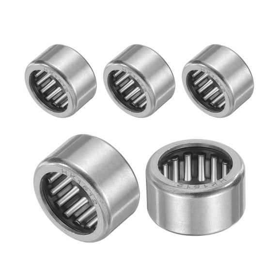 Uxcell Needle Roller Bearings Chrome Steel Bearing Silver 15x21x12mm 5Pcs