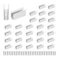 thumbnail image 1 of Uxcell Neon Rope Light Mounting Brackets, 50 Pcs Neon LED Lights Aluminum Install Fixing Clips Accessories for 6x12mm Silicone Neon Signs Flex Strip Lighting DIY, 1 of 6