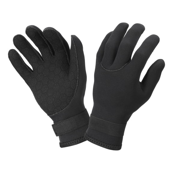 Uxcell Neoprene Diving Gloves Wetsuit Dive Gloves Five Finger Surfing Scuba Gloves Black, S 1 Pair